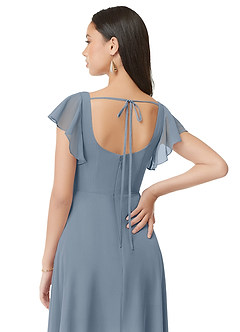 Azazie Bondi Bridesmaid Dresses Twilight A-Line Ruched Chiffon Dress image2