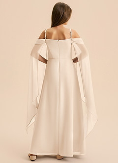 Azazie Moana Junior Linia A Pofałdowany Szyfon Długość podłogi Młodsza druhna Sukienka image5