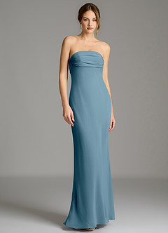 Azazie Ailanie Jurken voor thuis passen Jurk van Chiffon met Zeemeermin Strapless Bermuda image1