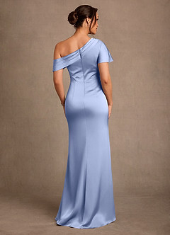 Azazie Rutha Suknie dla Matki Panny Młodej Osłona Jedno ramię Satyna elastyczna Długość podłogi Sukienka image2