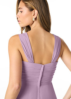 Azazie Kaitlynn Bridesmaid Dresses Wisteria Empire Ruched Chiffon Convertible Dress image7