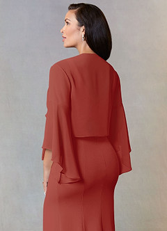 front Azazie Birdy Chiffon Wrap