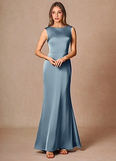 Maxi jurk Elara Poederblauw image4