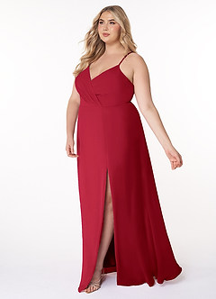 Azazie Everleigh Bridesmaid Dresses Scarlet A-Line Sweetheart Pleated Chiffon Dress image11