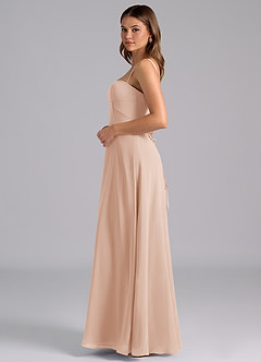 Azazie Valentine Bridesmaid Dresses English Rose A-Line Corset Chiffon Dress image4