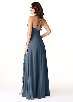 Azazie Tarni Bridesmaid Dresses Neptune A-Line Chiffon Dress image2