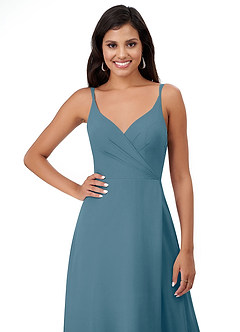 Azazie Lennon Bridesmaid Dresses Bermuda A-Line Lace Chiffon Dress image6