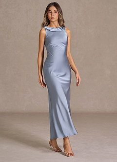 Vestido Azul Pálido Largo Cyanee image4