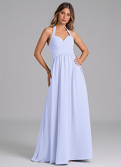 Azazie Darlyn Bridesmaid Dresses Lavender A-Line Pleated Chiffon Dress image3