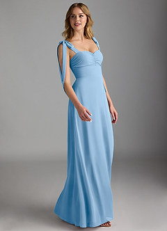 Azazie Lizet Final Sale Pine A-Line Sweetheart Neckline Chiffon Dress image3