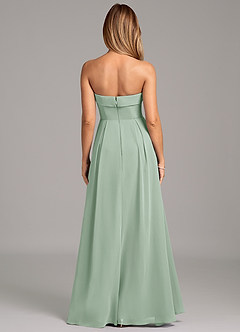 Azazie Lucienne Bridesmaid Dresses Agave A-Line Strapless Chiffon Convertible Dress image5
