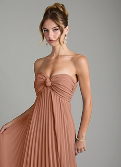 Azazie Tempest Bridesmaid Dresses Bronzer Empire Corset Chiffon Convertible Dress image10