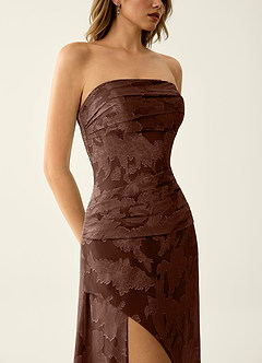 Arabella Grace Mocha Coco Jacquard Corset Sparkly Prom Dress image5