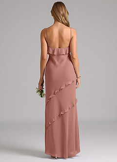 Azazie Nancie Bridesmaid Dresses Cedar Rose Mermaid Ruched Chiffon Dress image2