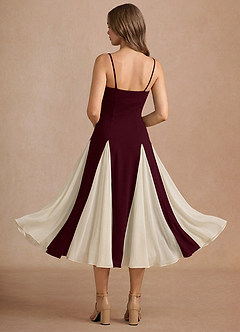 Jessenia 와인 미디 드레스 image2