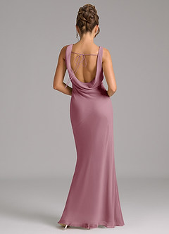 Azazie Rylina Bridesmaid Dresses Vintage Mauve Mermaid Pleated Chiffon Dress image6