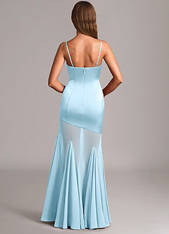 Azazie Uma Bridesmaid Dresses Sky Blue Mermaid Strapless Chiffon Convertible Dress image5