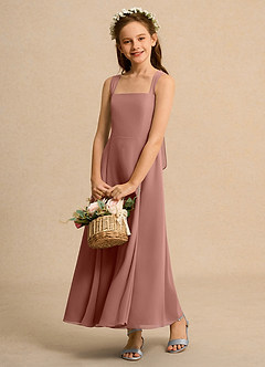 Azazie Tater Girl Flower Girl Klänningar Klä A-Line i Chiffong Plisserad image4