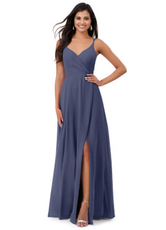 Azazie Lennon Bridesmaid Dresses Stormy A-Line Lace Chiffon Dress image1