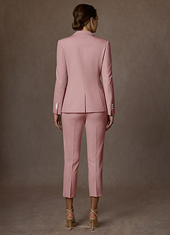 front Kennedy Dusty Rose Structured Stretch Dress Pants