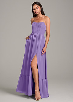 Azazie Kailee Bridesmaid Dresses Tahiti A-Line with Pockets Chiffon Dress image4