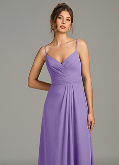 Azazie Sherah Bridesmaid Dresses Tahiti A-Line Pleated Chiffon Dress image2