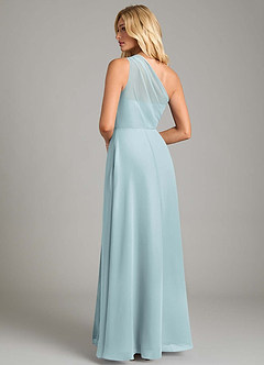 Azazie Phaedra Jurken voor bruidsmeisjes Jurk van Chiffon met A-Lijn One-Shoulder De Nevel image2
