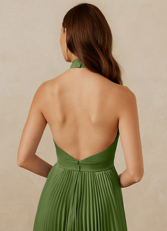 Christian Siriano Bridal for Azazie 1007 Bridesmaid Dresses Juniper A-Line Pleated Stretch Satin Dress image7