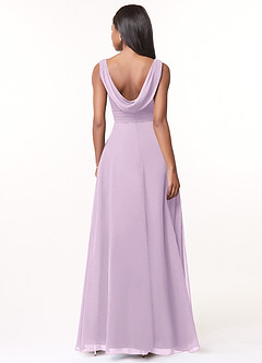 Azazie Karina Jurken voor bruidsmeisjes Jurk van Chiffon met A-Lijn Geplooid Frosted Lila image2