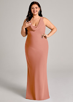 Azazie Rylina Bridesmaid Dresses MAI TAI Mermaid Pleated Chiffon Dress image10