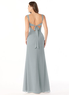 Azazie Audre Bridesmaid Dresses Dolphin Grey Mermaid Pleated Chiffon Dress image2
