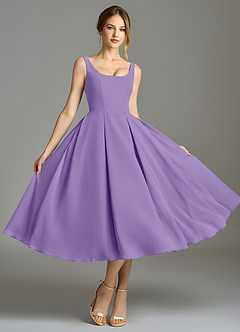 Azazie Amalie Bridesmaid Dresses Tahiti A-Line Pleated Chiffon Dress image5