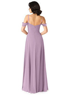 Azazie Tancie Brautjungfernkleider Wandelbar A-Linie Schulterfrei Chiffon Kleid Blauregen image2