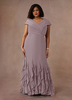 Azazie Bailora Mother of the Bride Dresses Dusk Mermaid Ruched Chiffon Dress image6