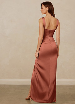 Christian Siriano Bridal for Azazie 1017 Bridesmaid Dresses Clay Sheath Sweetheart Neckline Stretch Satin Dress image5