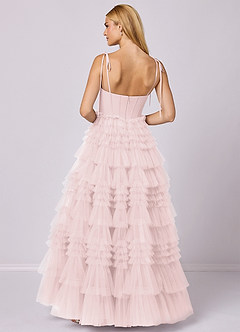 Barbie ♥ Azazie Bridesmaid Dresses Blushing Pink A-Line Sweetheart Neckline Tulle Dress image5