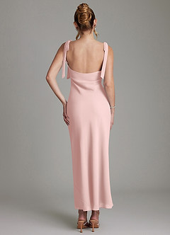 Azazie Luddie At-home Try On Dresses Agave Mermaid Bow Chiffon Dress image6