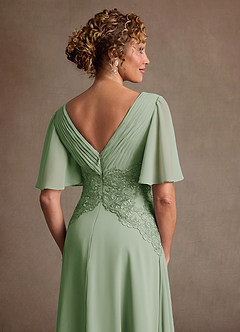 Azazie Milliat Suknie dla Matki Panny Młodej Linia A Koronka Szyfon Długość podłogi Sukienka image6