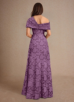 Azazie Milton Mother of the Bride Dresses Wisteria A-Line Pleated Floral Burnout Dress image2