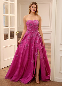 Adelaide Rose Floral A-line Rhinestone Embroidery Sweetheart Neckline Prom Dress image3