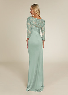 Azazie Alisondra Mother of the Bride Dresses Agave Sheath Scoop Lace Lace Dress image4