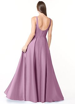 Azazie Neve Robes de demoiselle d'honneur Robe Princesse en Satin extensible avec poches Glycine image2