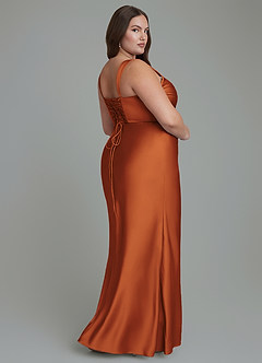Azazie Agustina Brautjungfernkleider Meerjungfrau-Linie Korsett Stretch-Satin Kleid Kanel image8