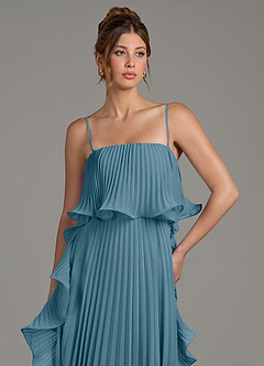 Azazie Alexia Abiti da Damigella Abito A-Line in Chiffon Drappeggiato Bermuda image2