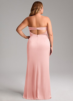 Azazie Leonis Final Sale Sangria Mermaid Pleated Stretch Satin Convertible Dress image9