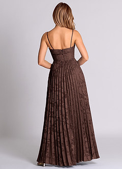 Azazie Mariana 신부 들러리 드레스 A라인 스트랩리스 플로럴 번아웃 바닥 길이 드레스 image8