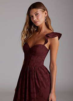 Denisse Wine Corset Maxi Dress image5