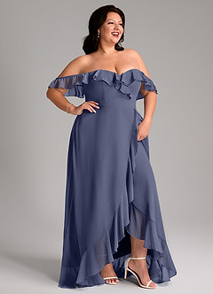Azazie Lyra Bridesmaid Dresses Stormy A-Line Chiffon Convertible Dress image14