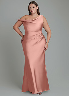 Azazie Emerson Bridesmaid Dresses Rosette Mermaid Off the Shoulder Stretch Satin Dress image8