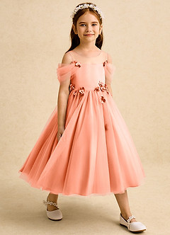 Azazie Juni Flower Girl Klänningar Klänning Balklänning i Tyll Plisserad image6